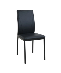 Set pranzo bellahome "minorca" nero con tavolo estensibile in vetro 4 sedute